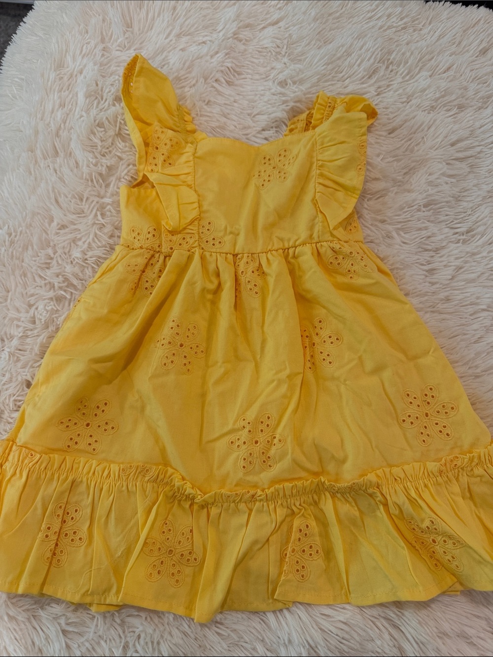 wonder nation Yellow Eyelet Ruffle Sundress